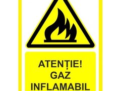 Placuta atentie gaz inflamabil